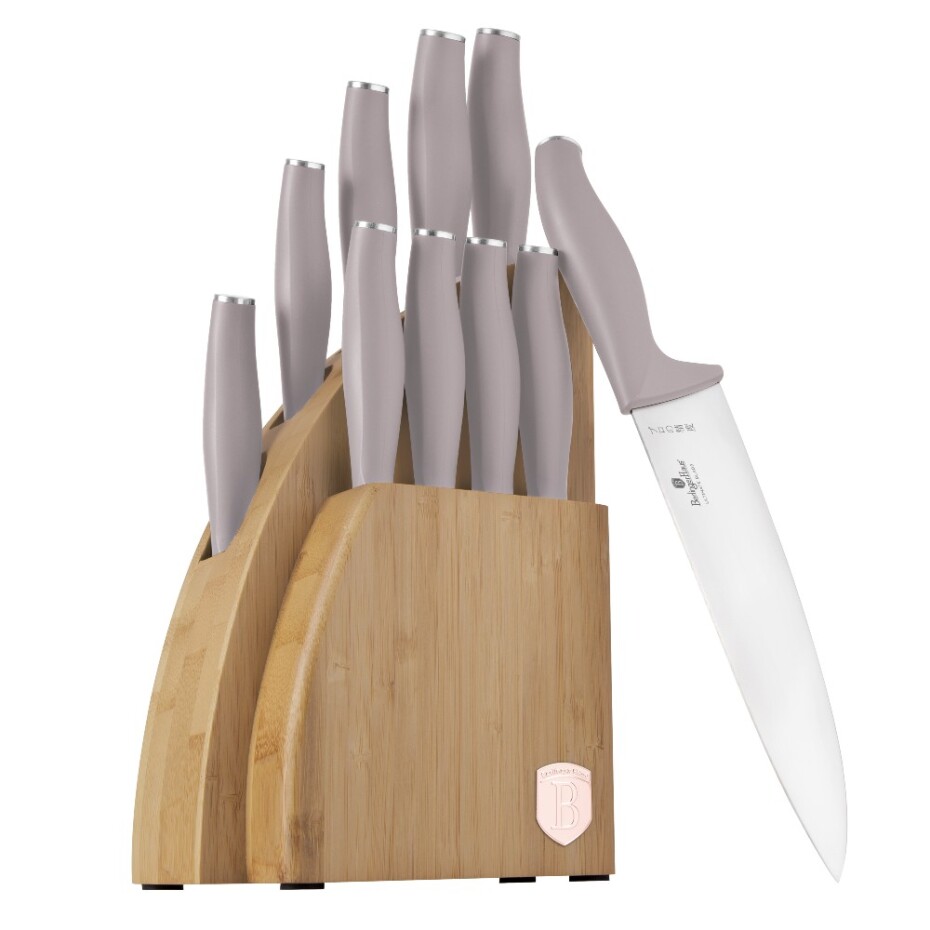 BERLINGERHAUS Sada nožů se stojanem BAMBOO 10 ks Taupe Collection BH-3122 - main (0)