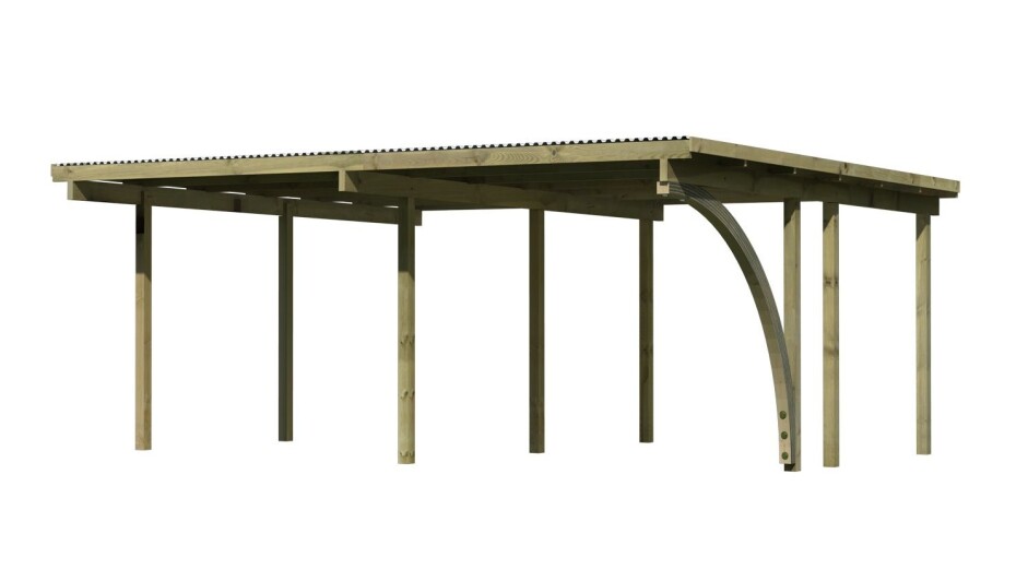 Dvojitý carport KARIBU ECO 1A 62037 LG3141 - main (1)