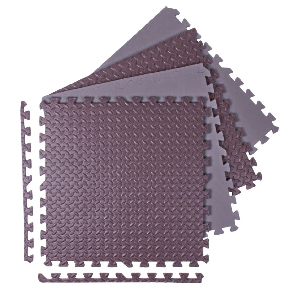 Sportago puzzle podložka Easy-Lock 60x60x1,2 cm, 4 ks, hnědá - main (0)