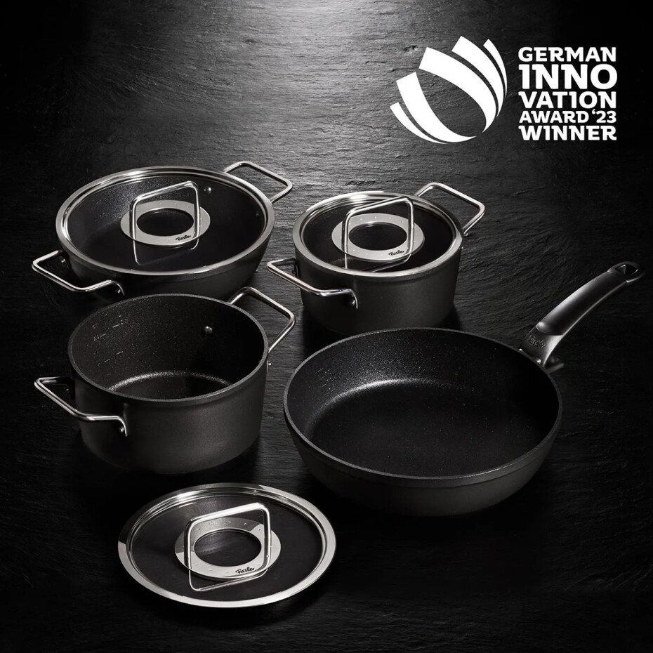 Sada hrnců ADAMANT, sada 3 ks, černá, hliník, Fissler - main (1)