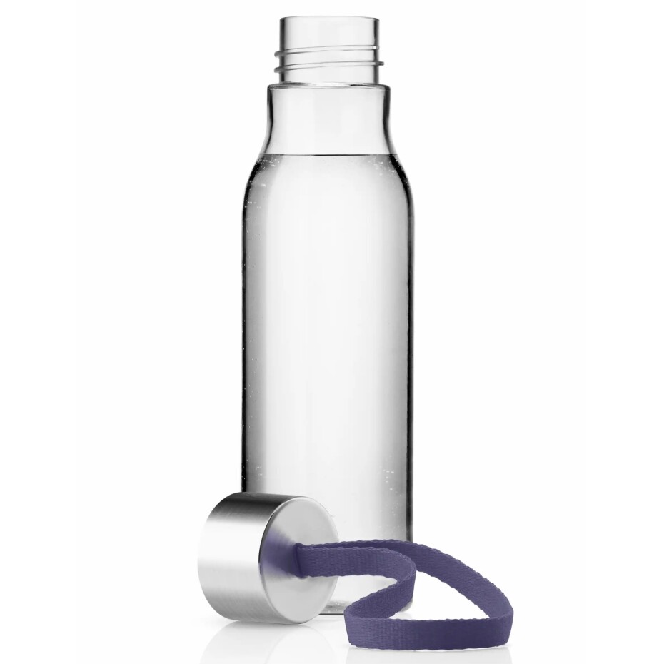 Láhev na vodu 500 ml, fialový řemínek, čirá, Eva Solo - main (2)