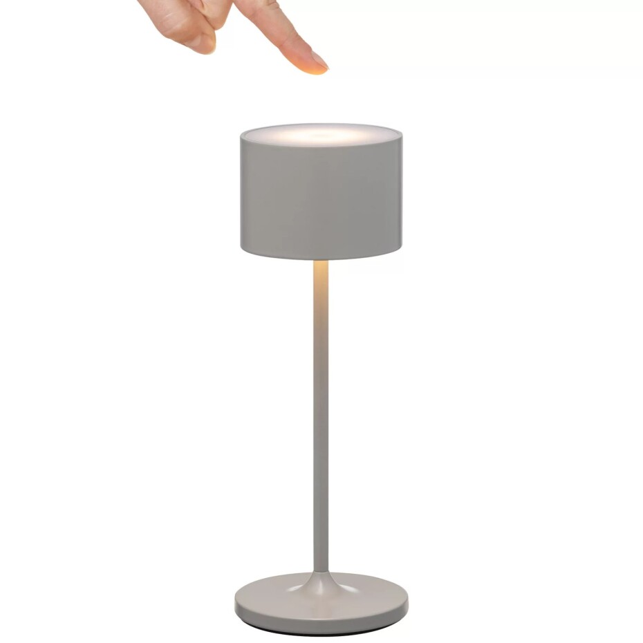 Přenosná stolní lampa FAROL MINI 19,5 cm, LED, satelitní šedá, hliník, Blomus - main (2)