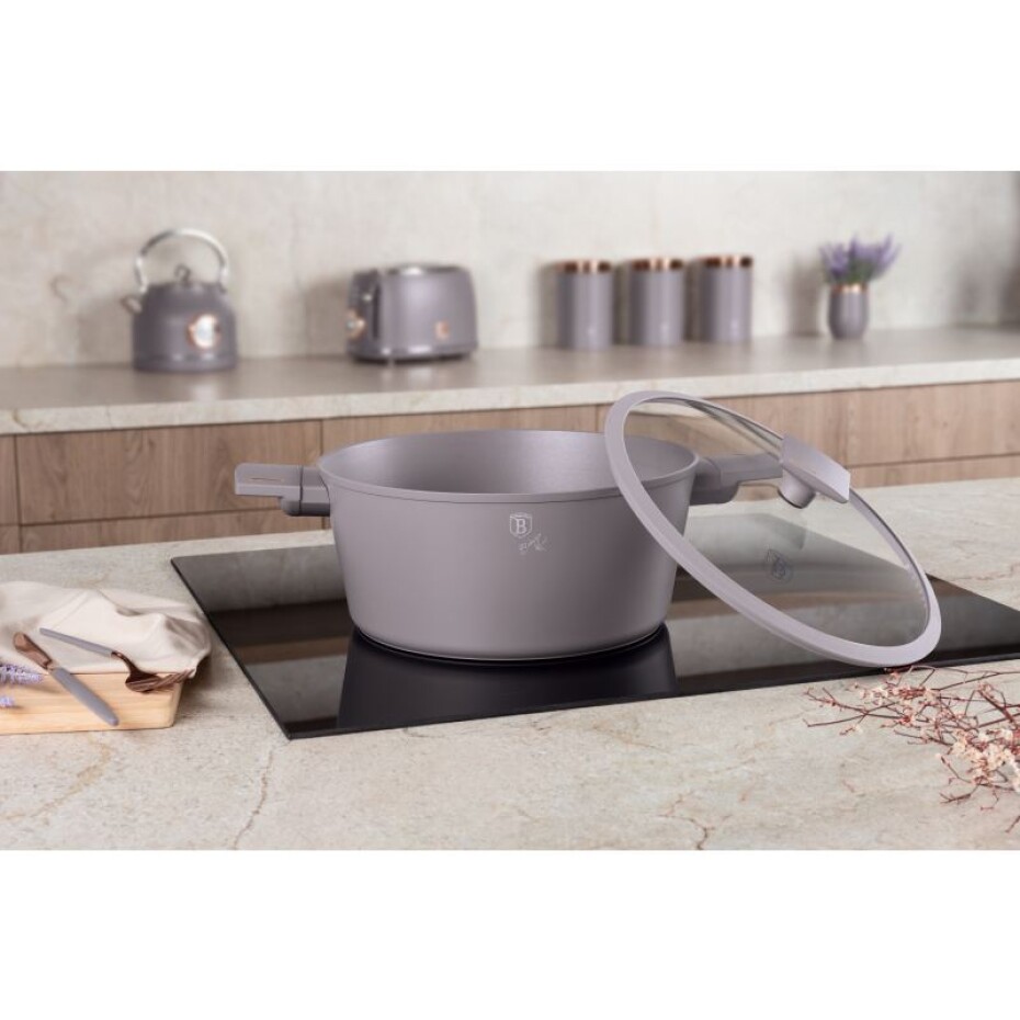 BERLINGERHAUS Kastrol s titanovým povrchem a poklicí 28 cm Taupe Collection BH-8102 - main (9)