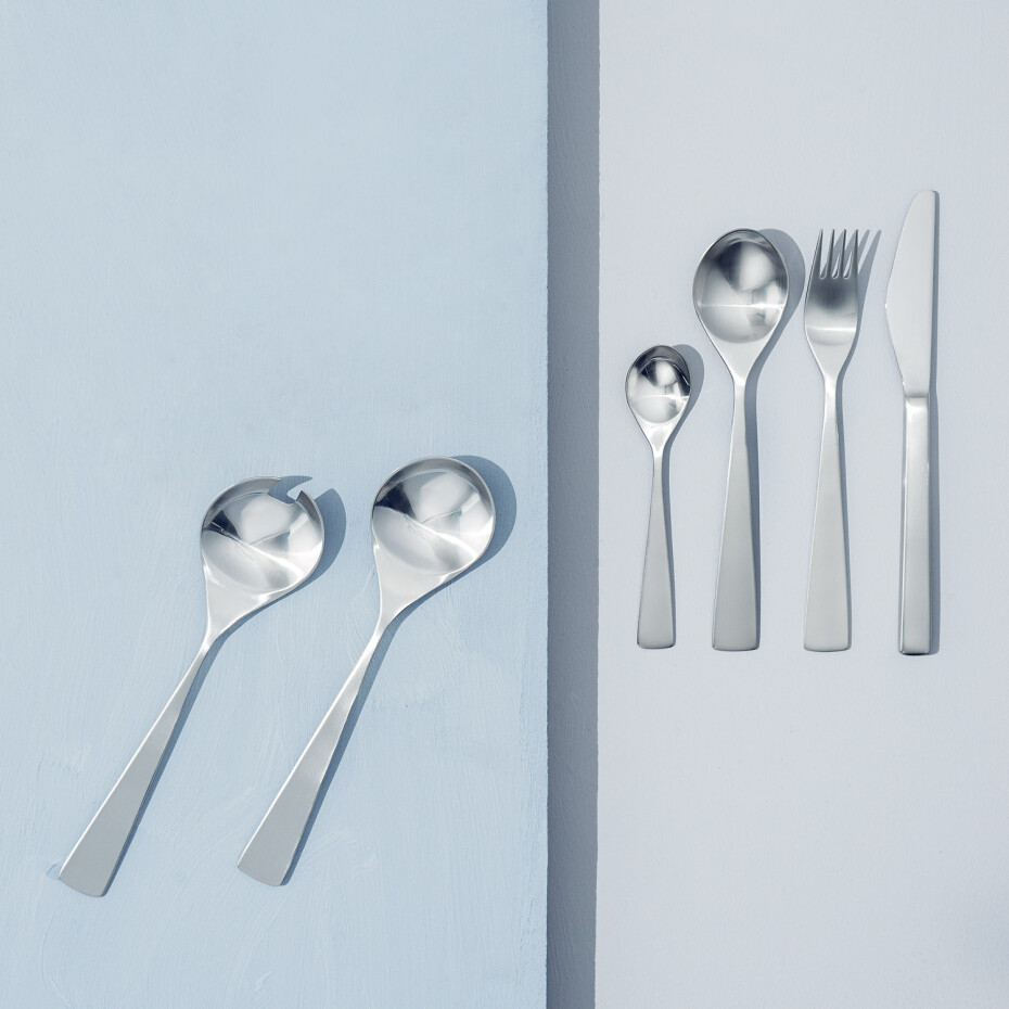 Dezertní lžička MAYA 16 cm, sada 6 ks, stříbrná, nerezová ocel, Stelton - main (2)