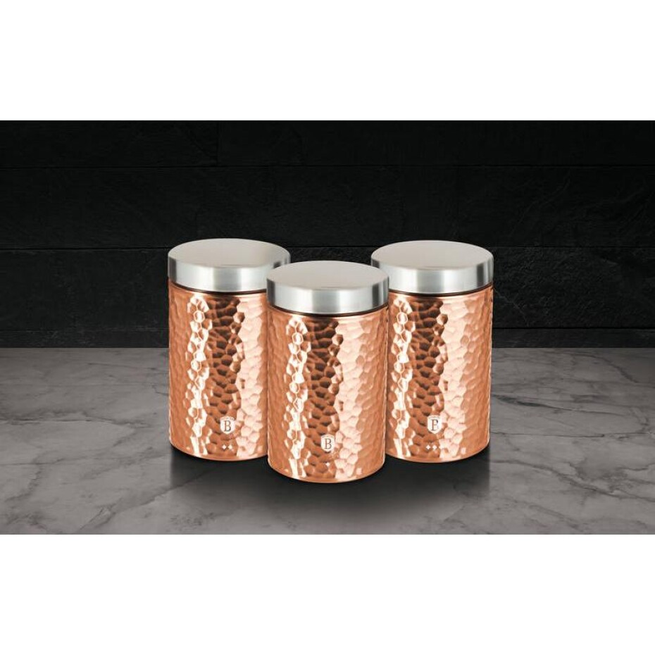 BERLINGERHAUS Dóza na potraviny sada 3 ks Primal Rosegold Metallic Line BH-6727 - main (2)