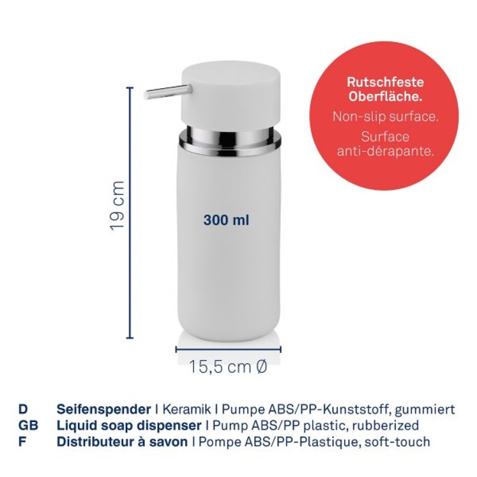 KELA Dávkovač mýdla Keramický tmavě růžový 16,5 cm 6,5 cm 300,0 ml KL-23756 - main (1)