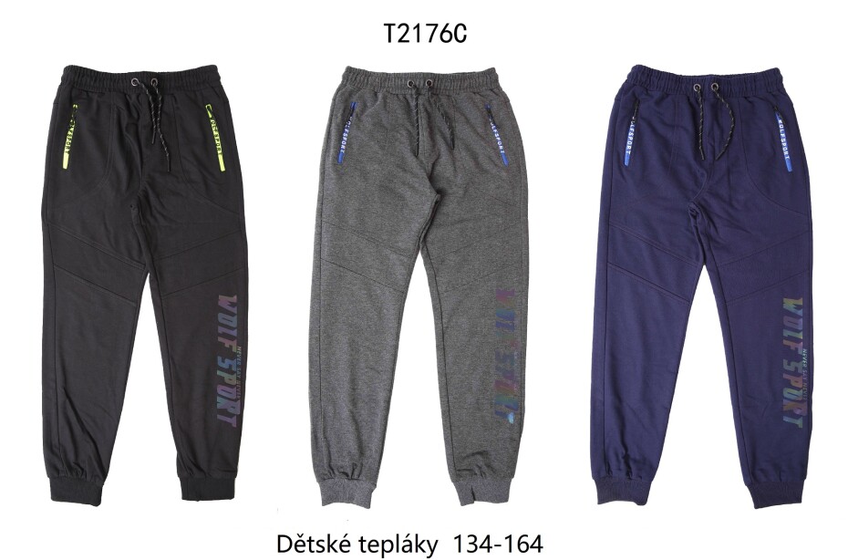 Chlapecké tepláky - Wolf T2176C, tmavě modrá Barva: Modrá tmavě, Velikost: 134 - main (1)