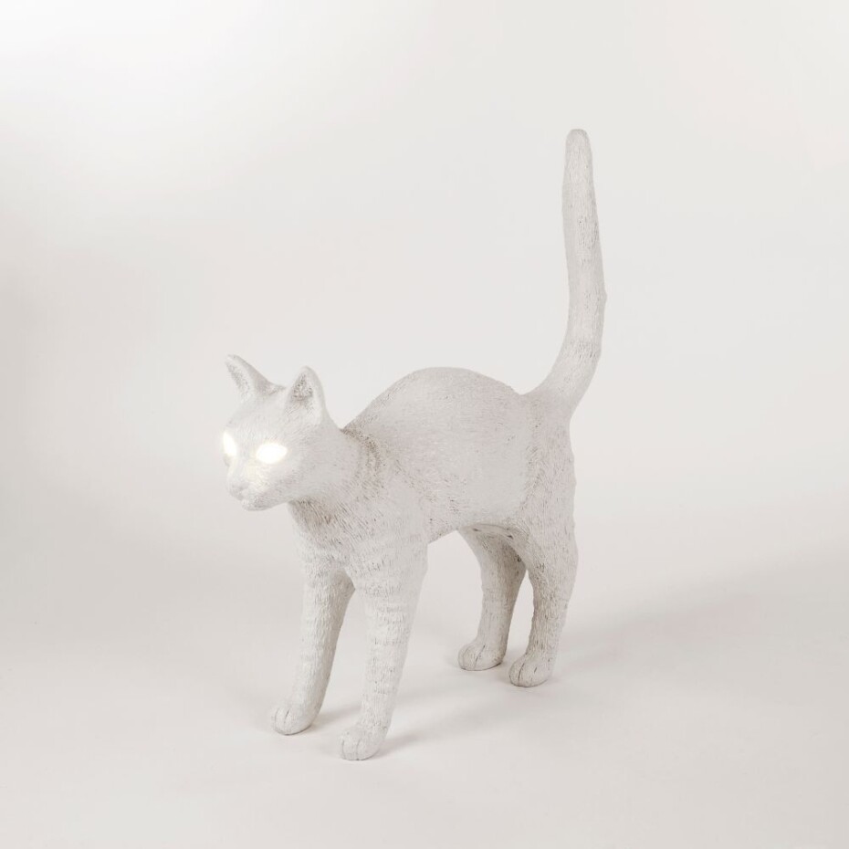 Stolní lampa JOBBY THE CAT 52 cm, LED, bílá, Seletti - main (1)