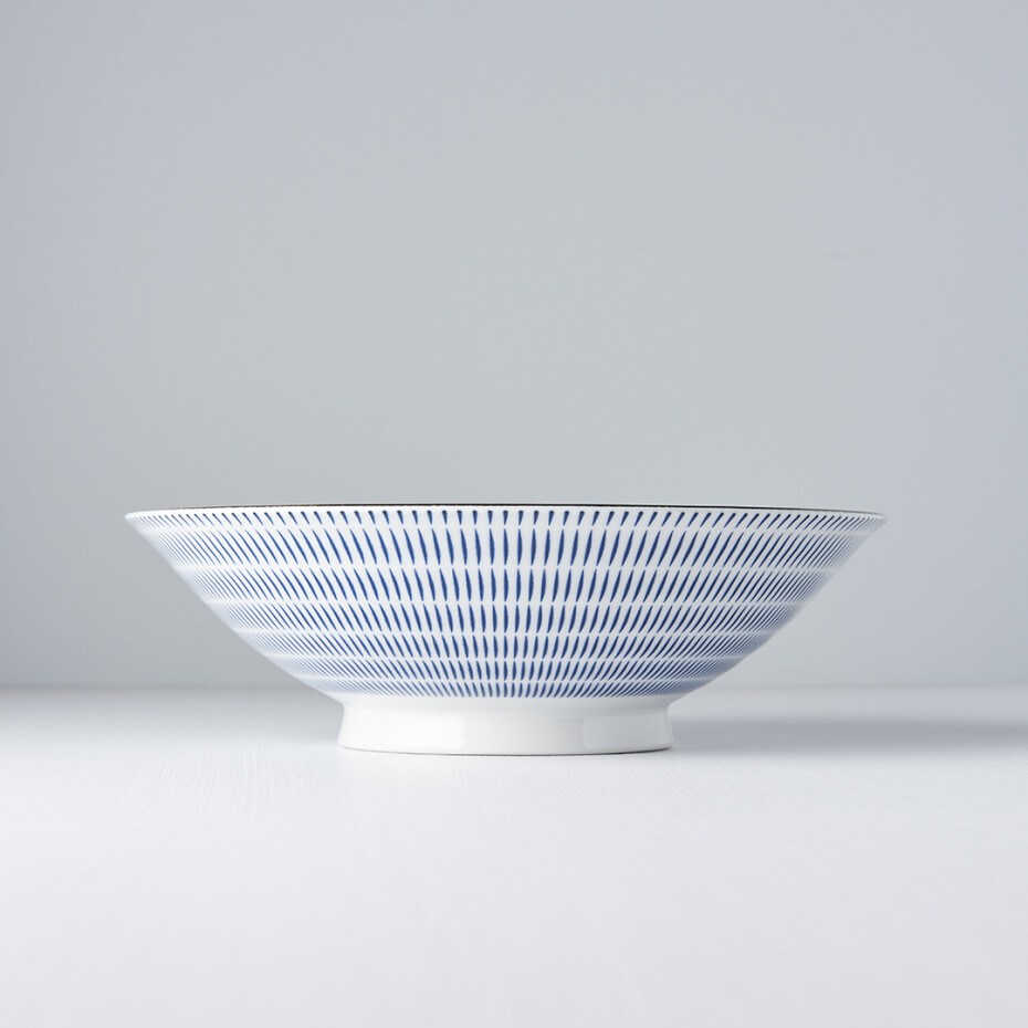 Ramen mísa RADIATING LINES BLUE & WHITE 25 cm, 900 ml, MIJ - main (5)