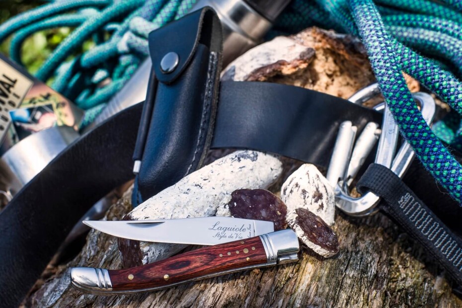 Kapesní nůž LUXURY, s brouskem a pouzdrem, rukojeť palisandr, Laguiole - main (4)