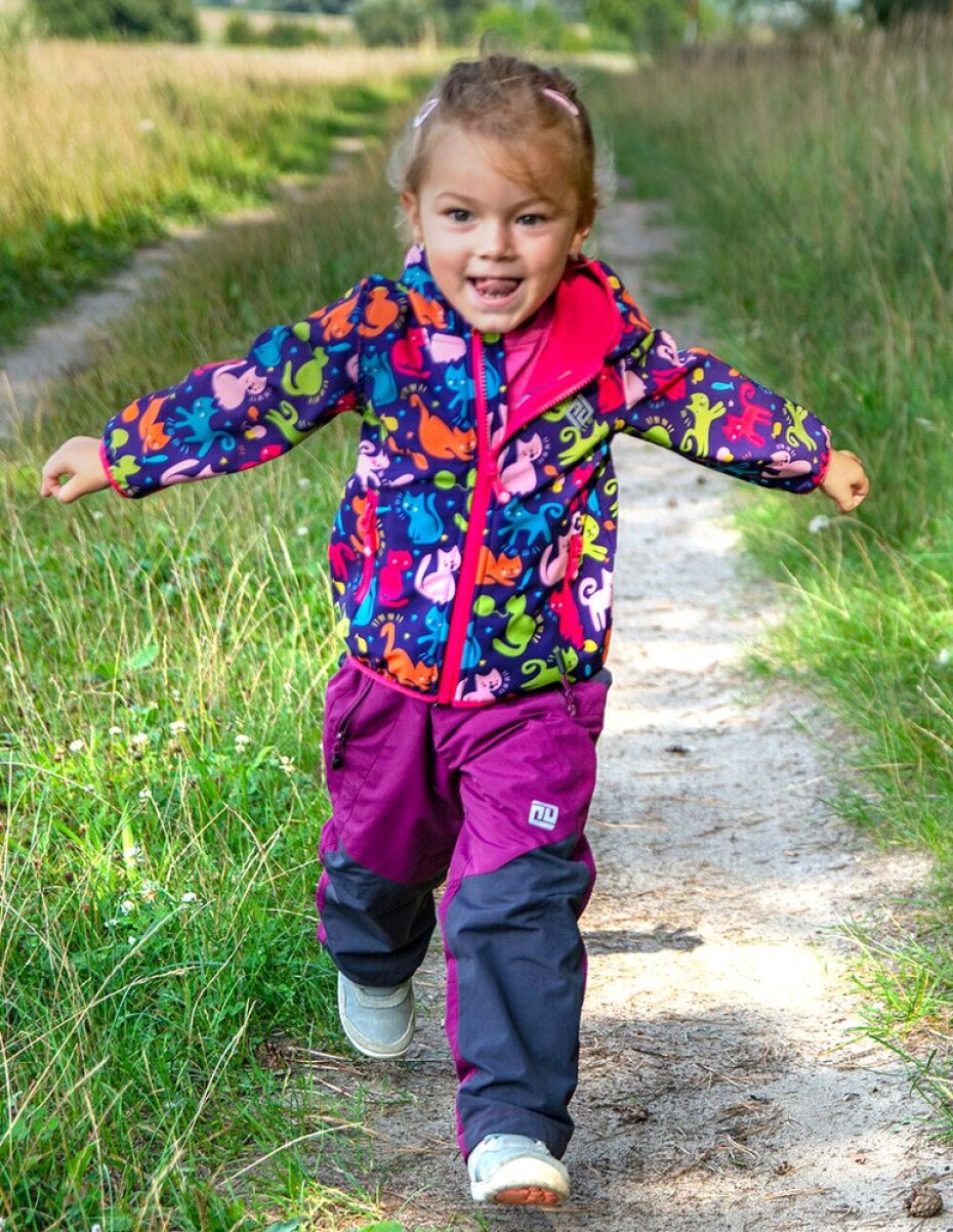 kalhoty sportovní outdoorové, podšité bavlněnou podšívkou, Pidilidi, PD1107-06, fialová - 98 | 3roky - main (2)