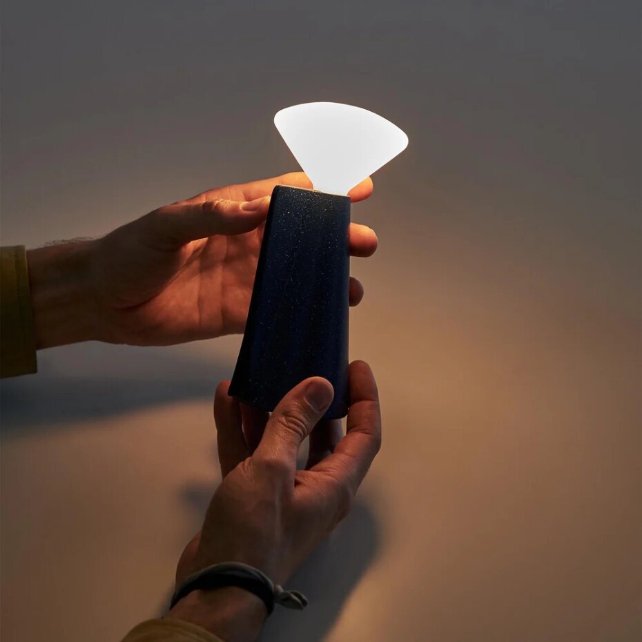 Přenosná stolní lampa MANTLE 19 cm, modrá, nerezová ocel, Tala - main (3)