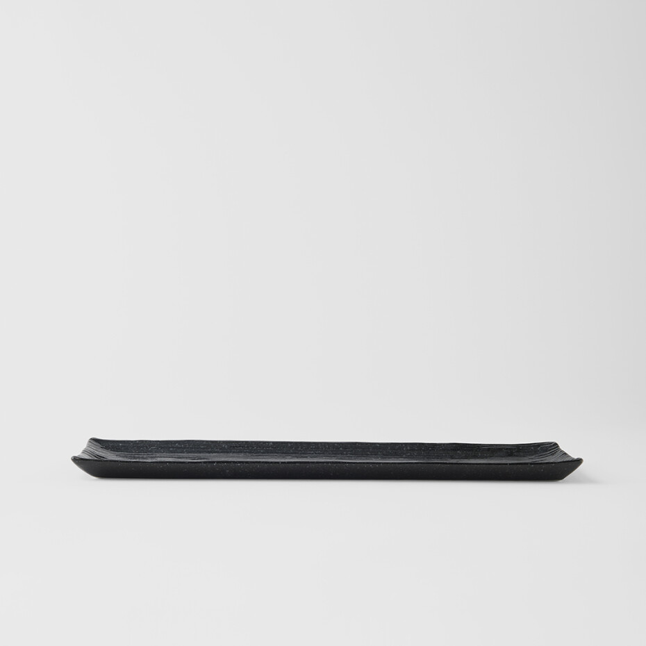 Servírovací talíř CONTOUR 33 x 10,5 cm, černá, keramika, MIJ - main (1)
