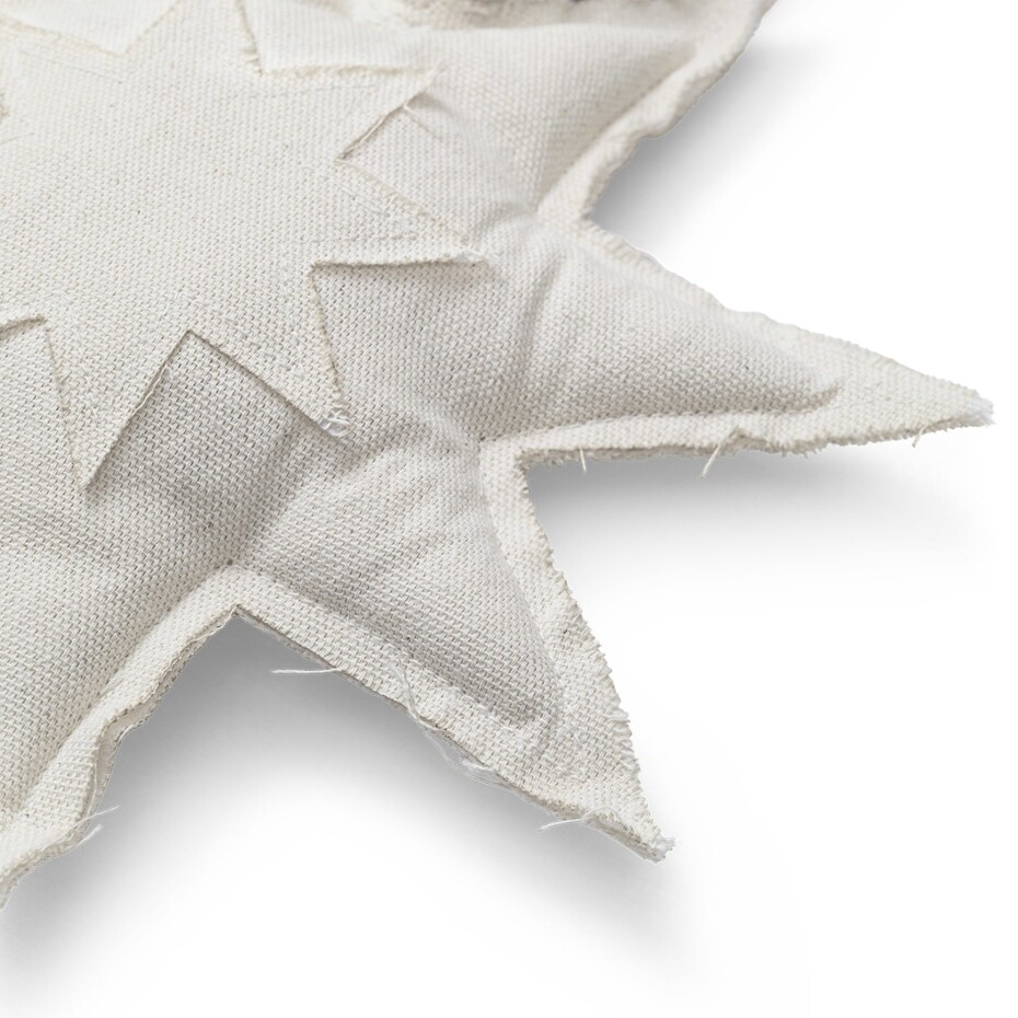 Hvězda na vánoční stromek VELA 22 x 38 cm, bílá, bavlna, ferm LIVING - main (6)