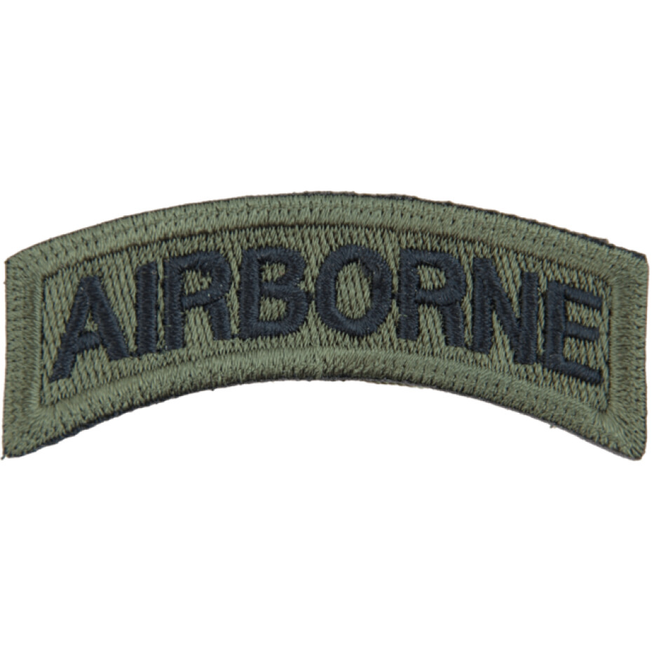 Nášivka: AIRBORNE - oblouček olivová | černá - main (0)