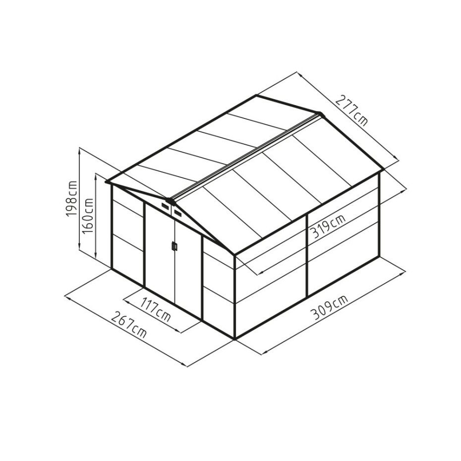G21 Zahradní domek G21 GAH 884 - 277 x 319 cm, hnědý G21-63900567 - main (4)