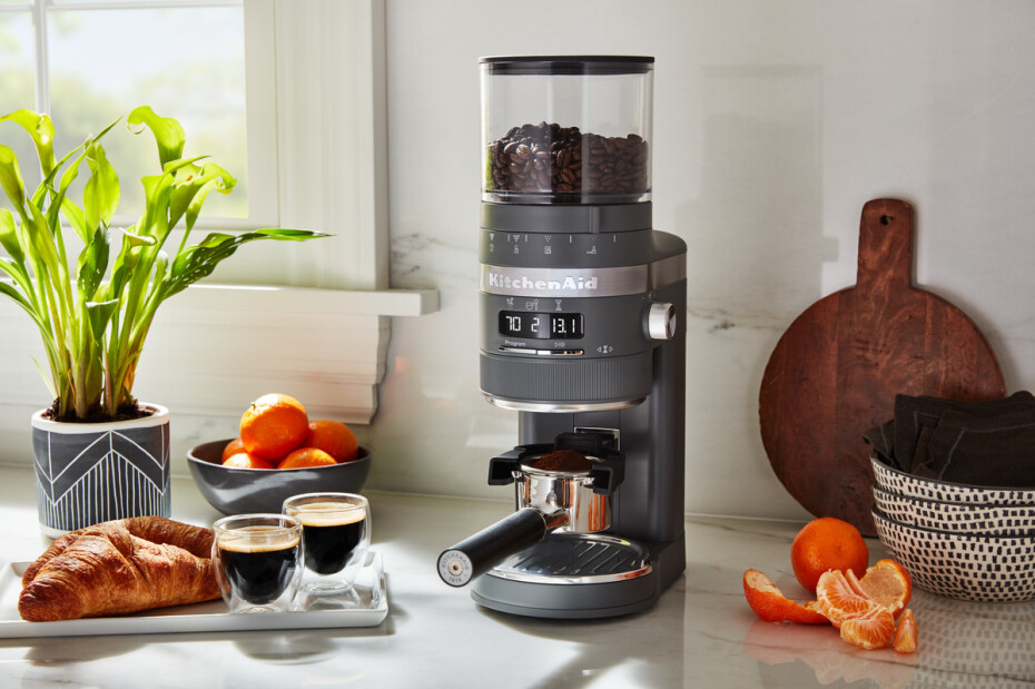 Elektrický mlýnek na kávu 5KCG8433EDG, s mlecími kameny, matná šedá, KitchenAid - main (2)