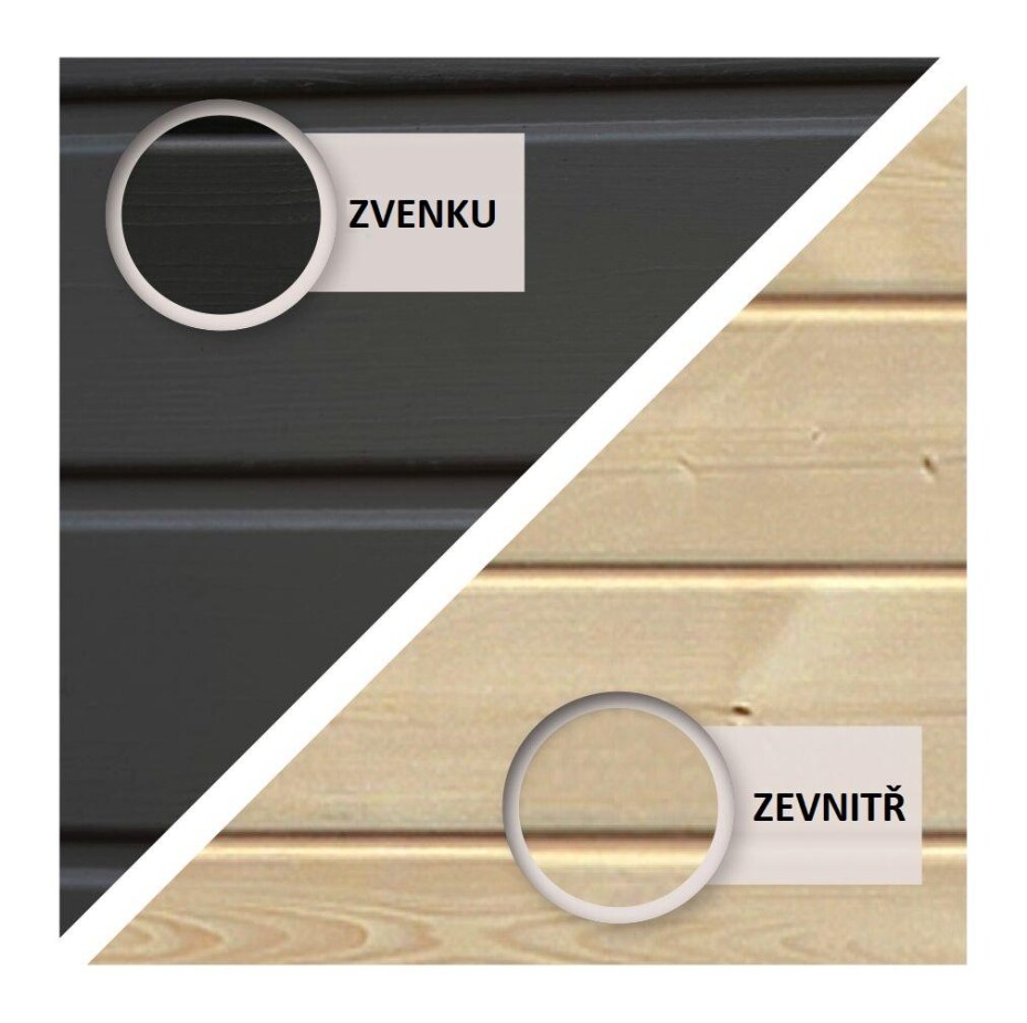 Dřevěný domek KARIBU ASKOLA 2 + přístavek 150 cm (38653) antracit LG3207 - main (7)