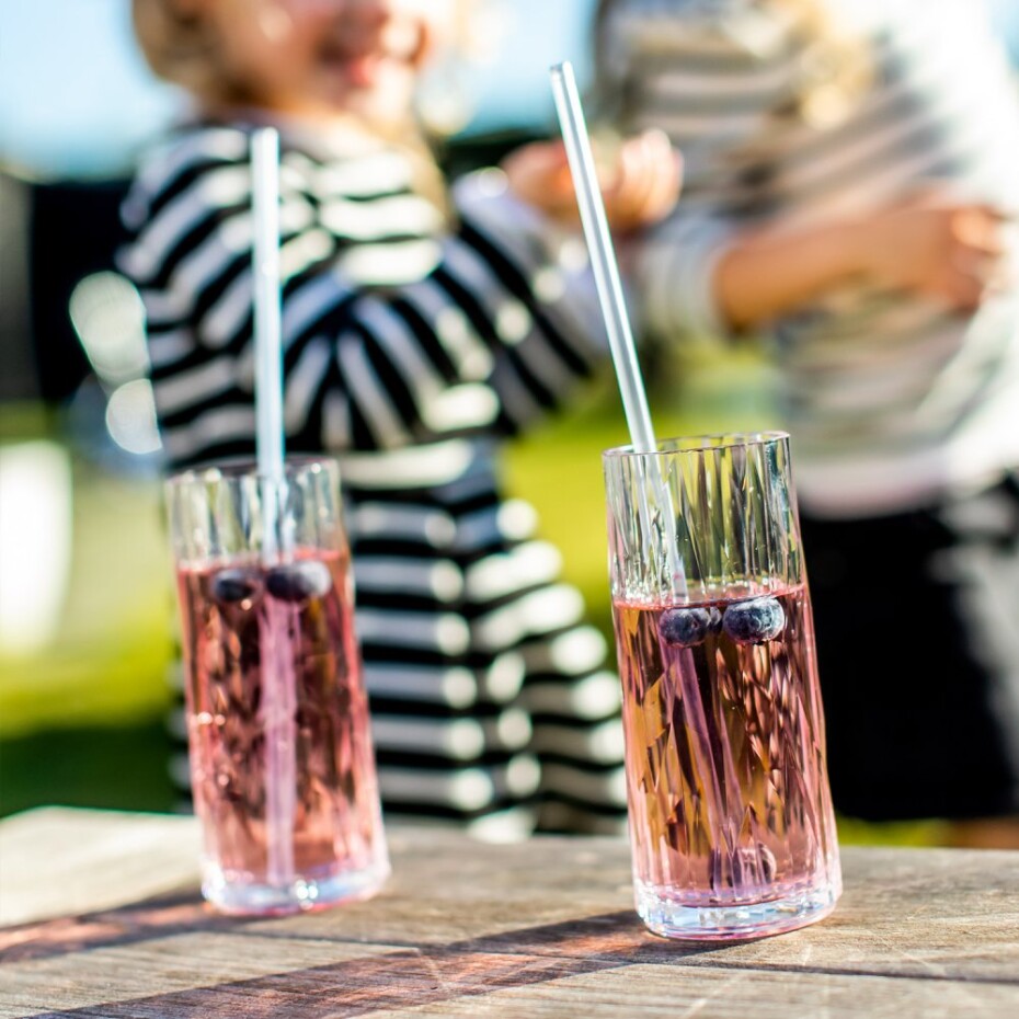 Brčko CHEERS STRAWS 27 cm, sada 8 ks, s kartáčkem, křišťálově čirá, Koziol - main (1)