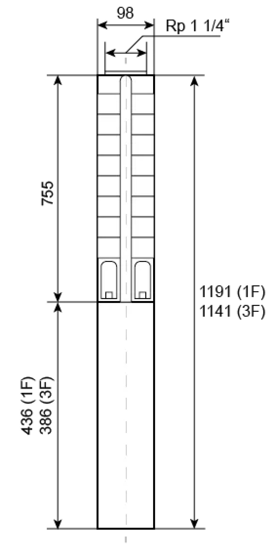 Ponorné čerpadlo EVAK V4S-2M28, 400V, 1,5kW, 2m kabelu - main (2)