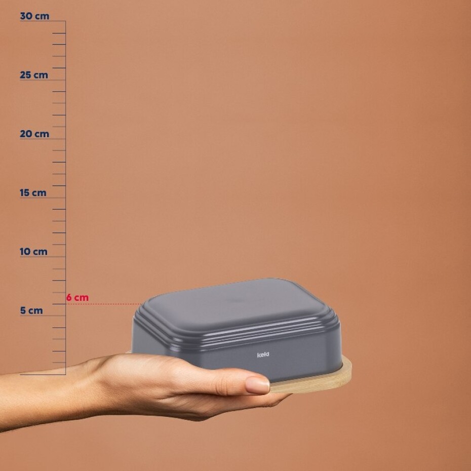 KELA Dóza na máslo Namur antracit 15,5x11,5x6cm KL-12083 - main (2)