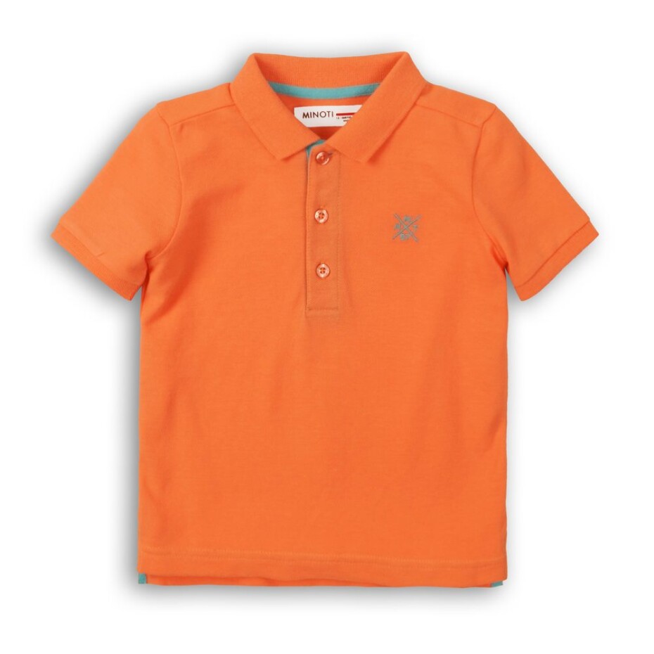 Tričko chlapecké Polo s krátkým rukávem, Minoti, 1POLO 6, oranžová - 86/92 | 18-24m - main (0)