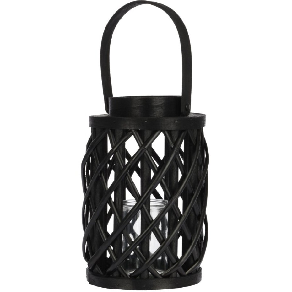 PROGARDEN Lucerna na svíčku 25 cm černá vrba KO-438900070 - main (0)