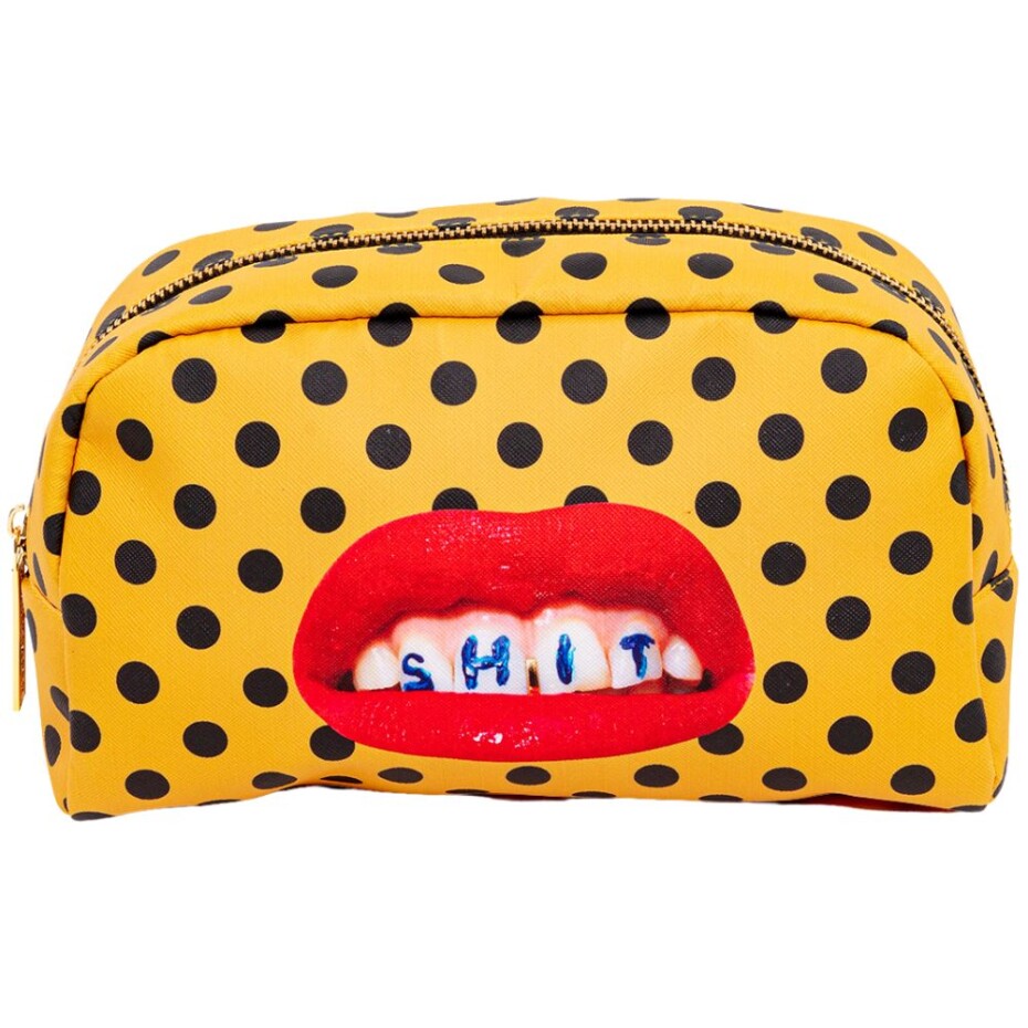 Kosmetická taštička TOILETPAPER SHIT 23 x 13 cm, oranžová, Seletti - main (0)