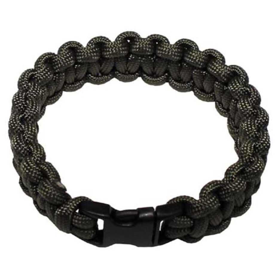 Náramek Paracord 1.9, plast. spona zelený L - main (0)