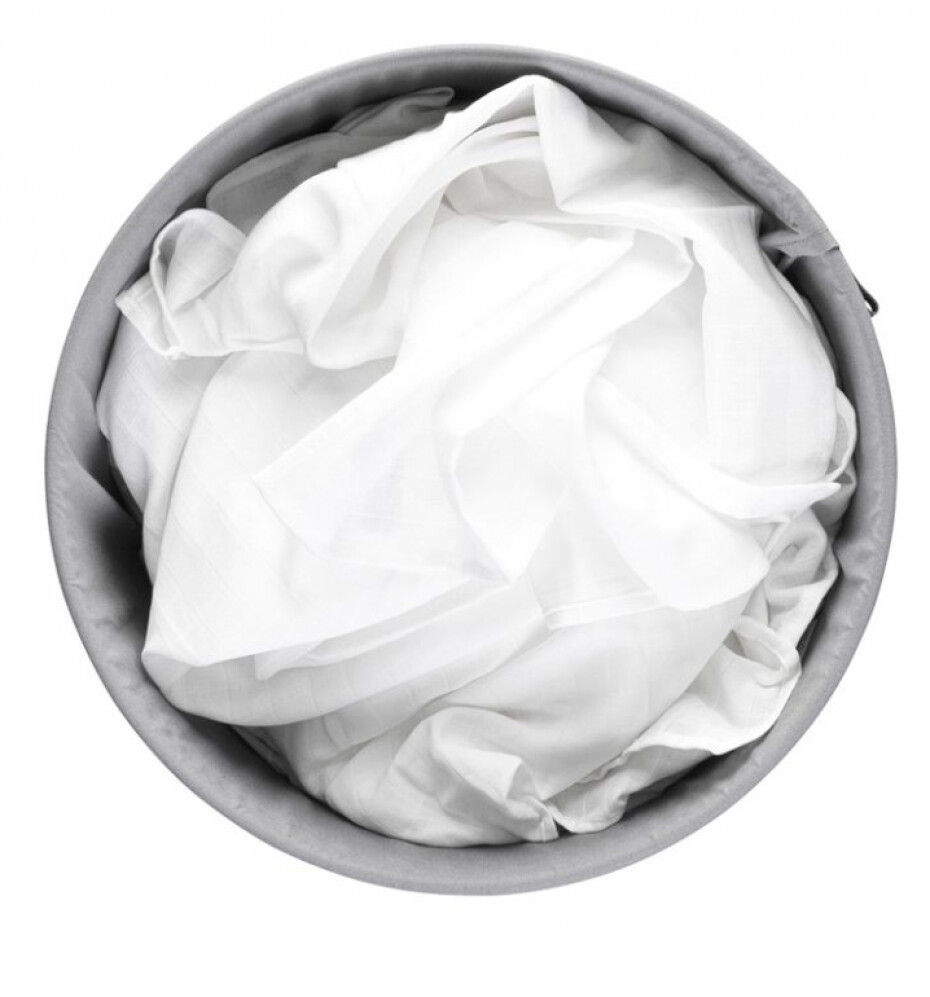 Koš na prádlo 60 l, s plastovým víkem, bílá, Brabantia - main (7)