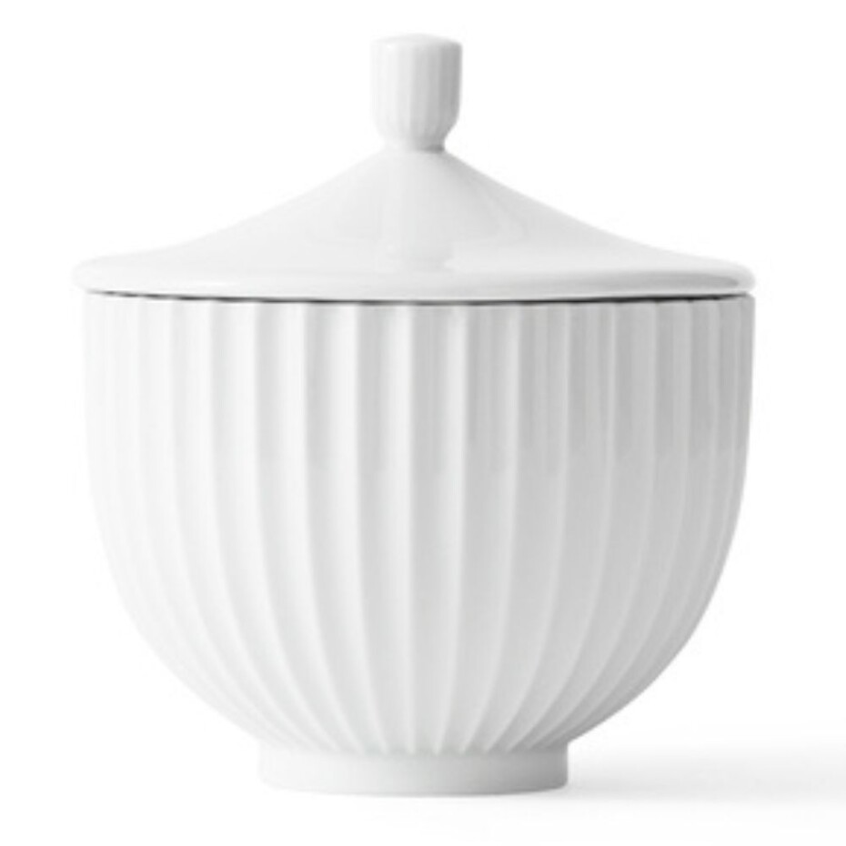Dóza na sladkosti BONBONNIÈRE 14 cm, porcelánově bílá, porcelán, Lyngby - main (0)