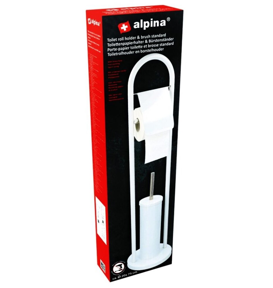 ALPINA Držák na toaletní papír a WC kartáč nerez 80 cm ED-203274 - main (2)