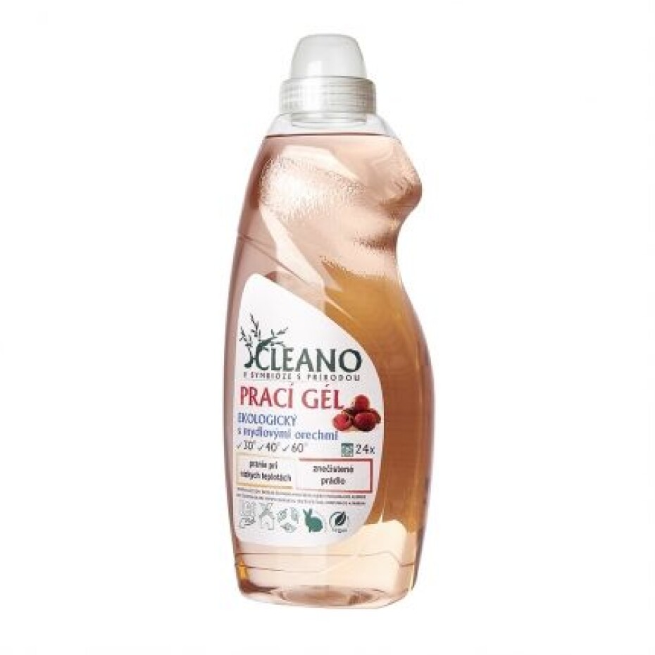 Cleano Prací gel, ekologický, s mýdlovými ořechy 1500 ml - main (0)