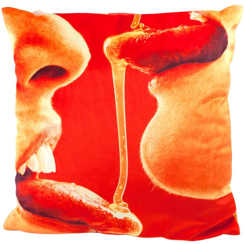Dekorační polštář TOILETPAPER HONEY 50 x 50 cm, červená, Seletti - main (0)