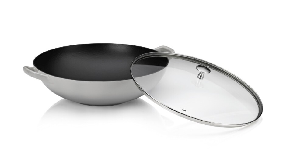 KELA Wok litinový s poklicí CALIDO 36 cm šedá KL-12610 - main (1)