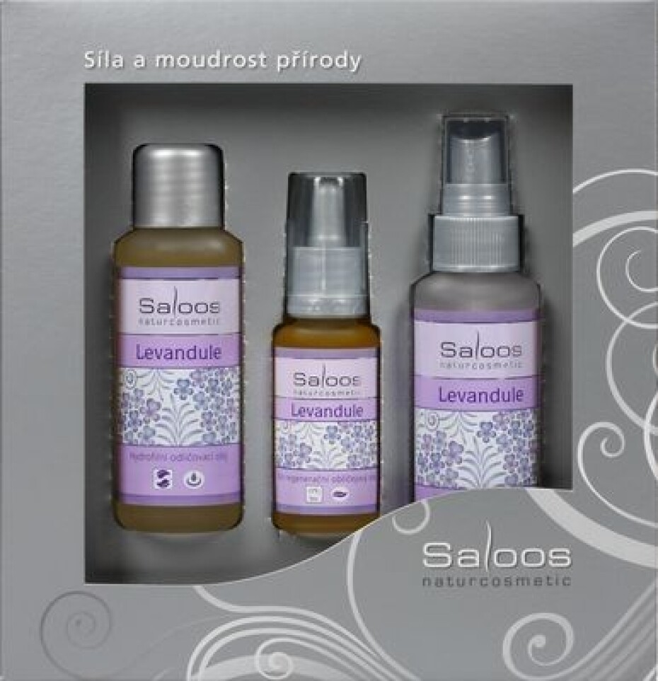 Saloos Levandule hydrofilní odličovací olej 50 ml + pleťová voda 50 ml + regenerační obličejový olej 20 ml Dárková sada - main (0)
