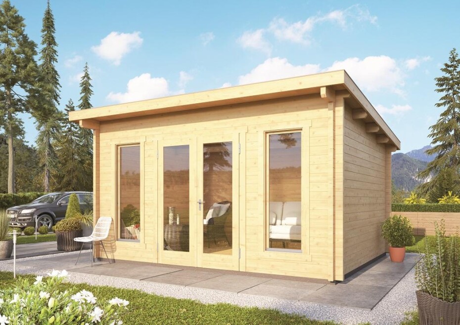 Dřevený domek KARIBU STAVANGER 2 (82877) natur LG2483 - main (3)