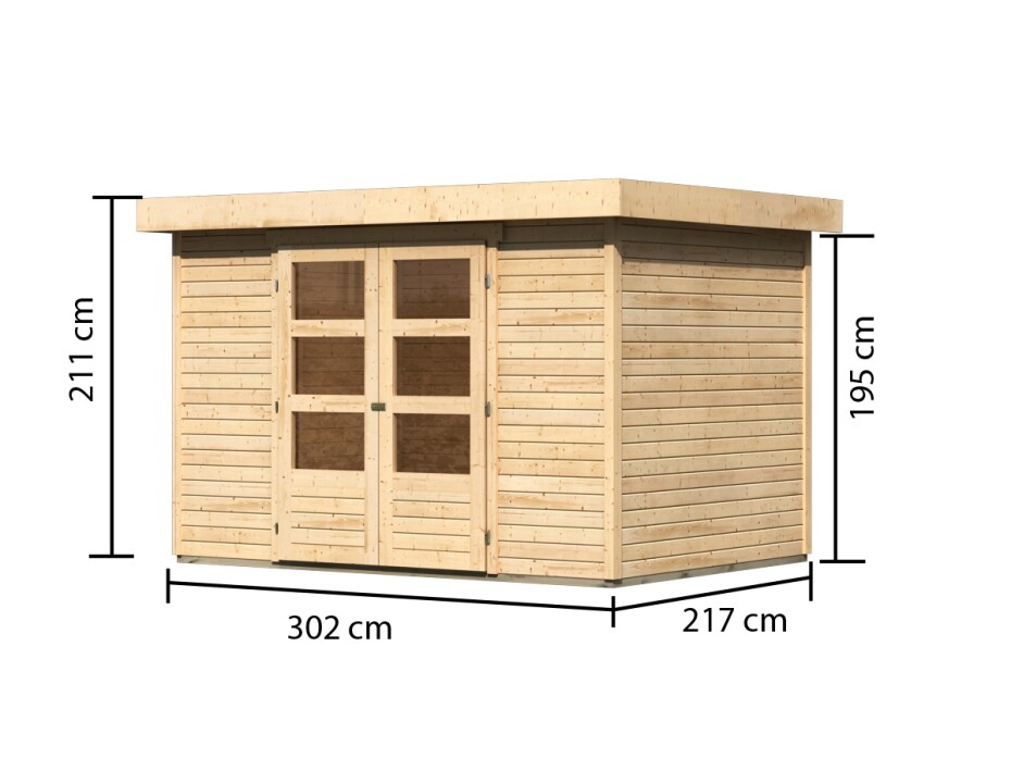 Dřevěný domek KARIBU ASKOLA 4 (73061) natur LG1708 - main (1)