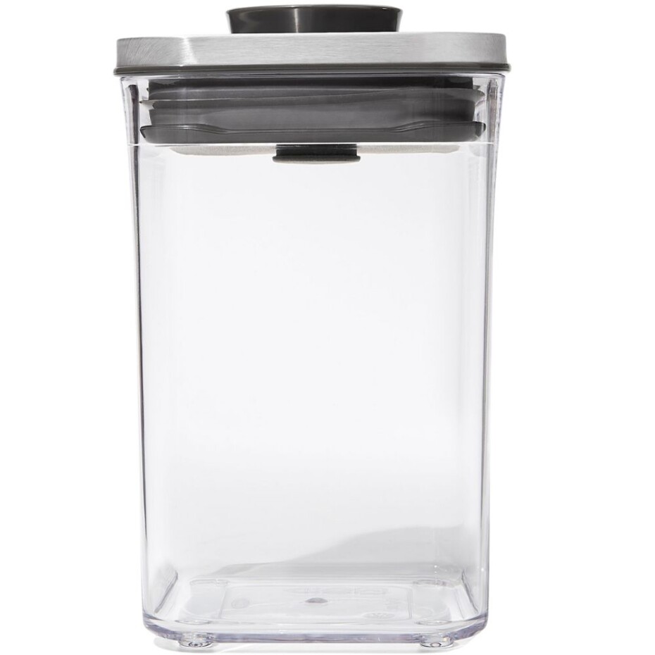 Dóza na potraviny POP STEEL 1,0 l, malý čtverec, plast, OXO - main (0)