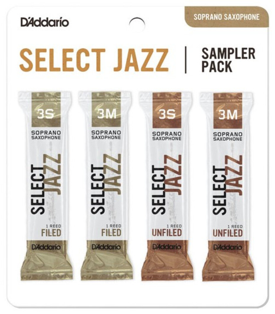 Rico DSJ-I3S Select Jazz Reed Sampler Pack - Soprano Saxophone 3S/3M - 4-Pack - main (0)