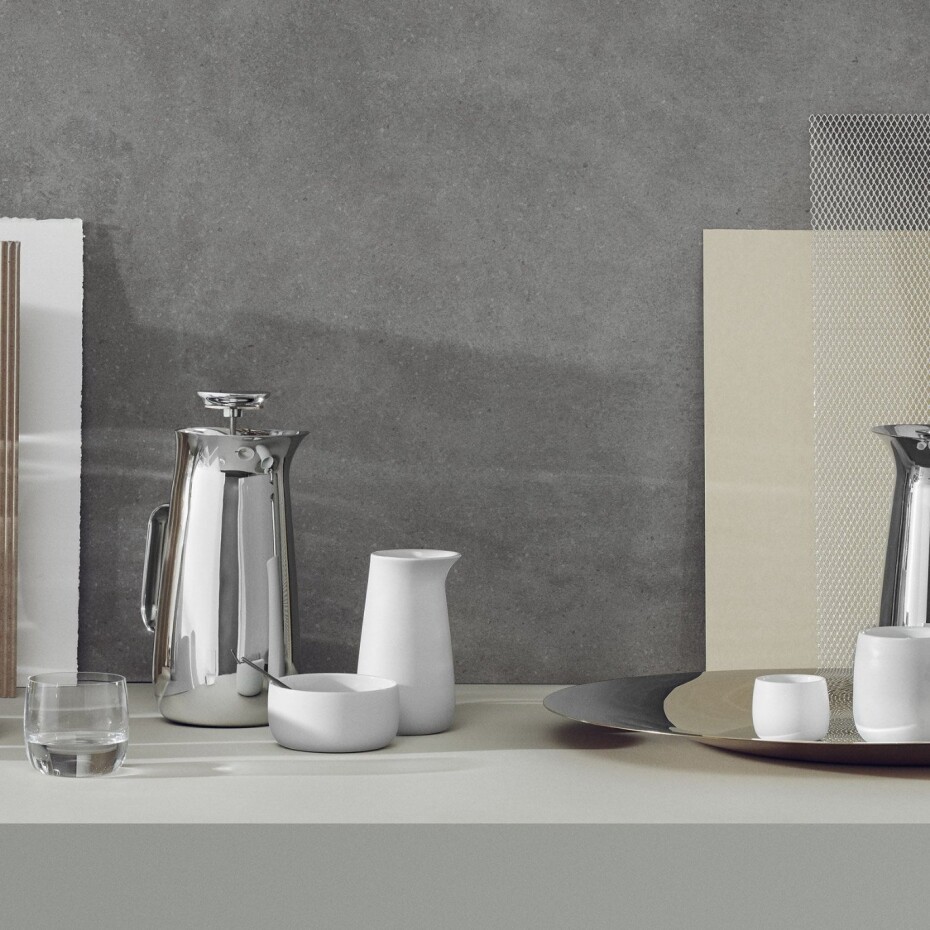 French press kávovar NORMAN FOSTER 1 l, stříbrná, nerezová ocel, Stelton - main (2)