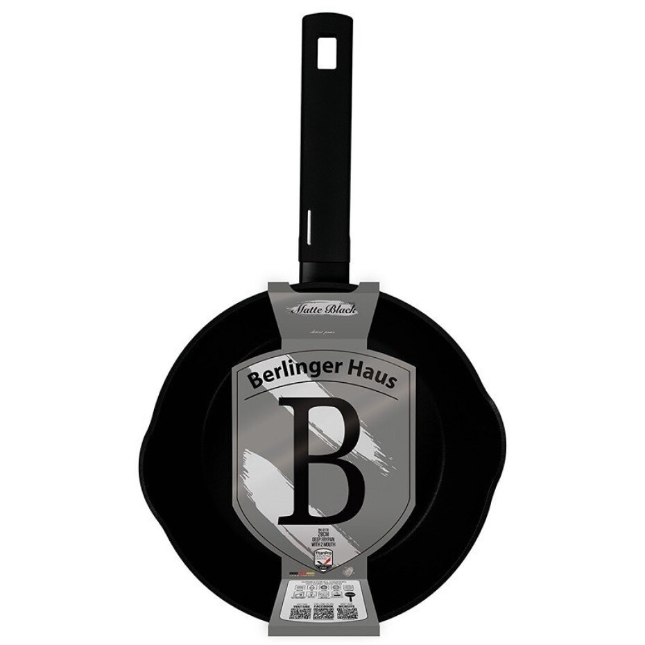 BERLINGERHAUS Pánev hluboká s titanovým povrchem 28 cm Matte Black Collection BH-8178 - main (1)