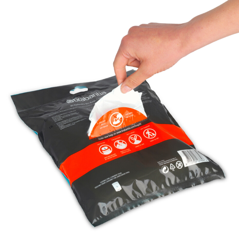 Sáčky do odpadkového koše W PERFECTFIT 5 l, sada 40 ks, Brabantia - main (1)