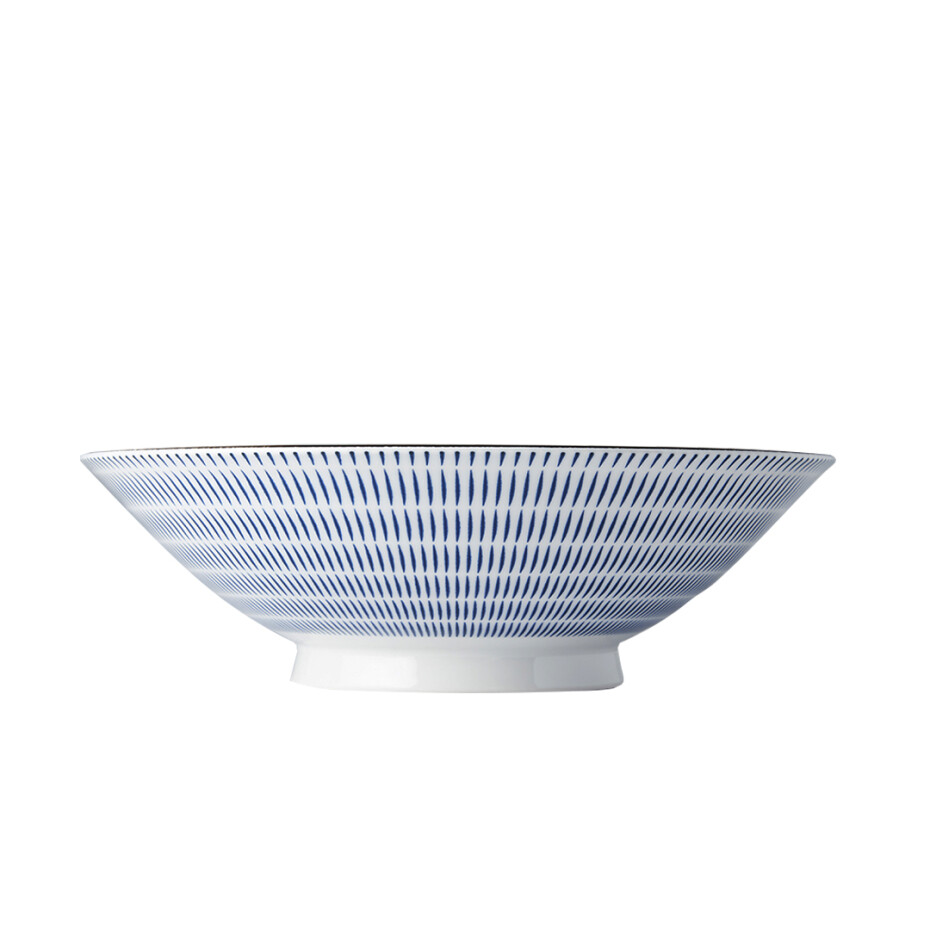 Ramen mísa RADIATING LINES BLUE & WHITE 25 cm, 900 ml, MIJ - main (0)