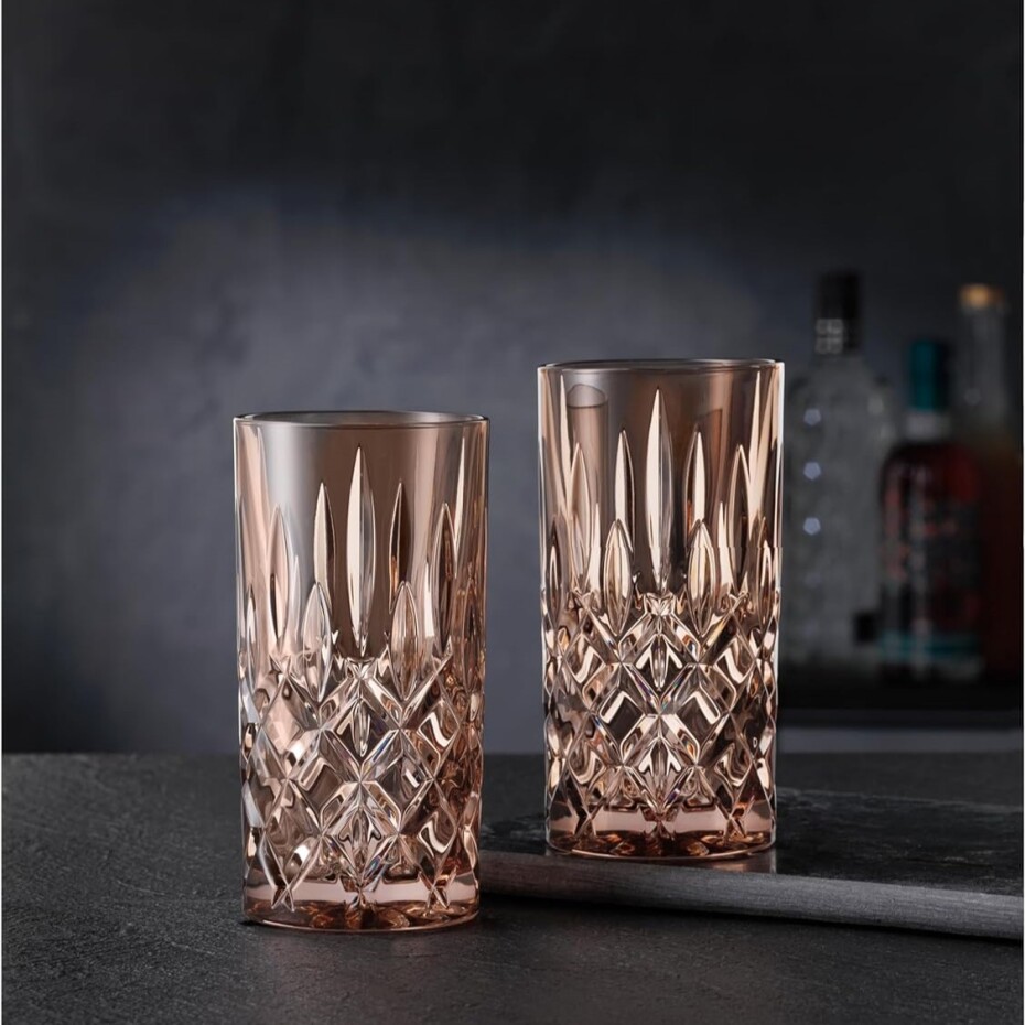 Sklenice na long drink NOBLESSE COLORS 395 ml, sada 2 ks, tabáková, Nachtmann - main (1)