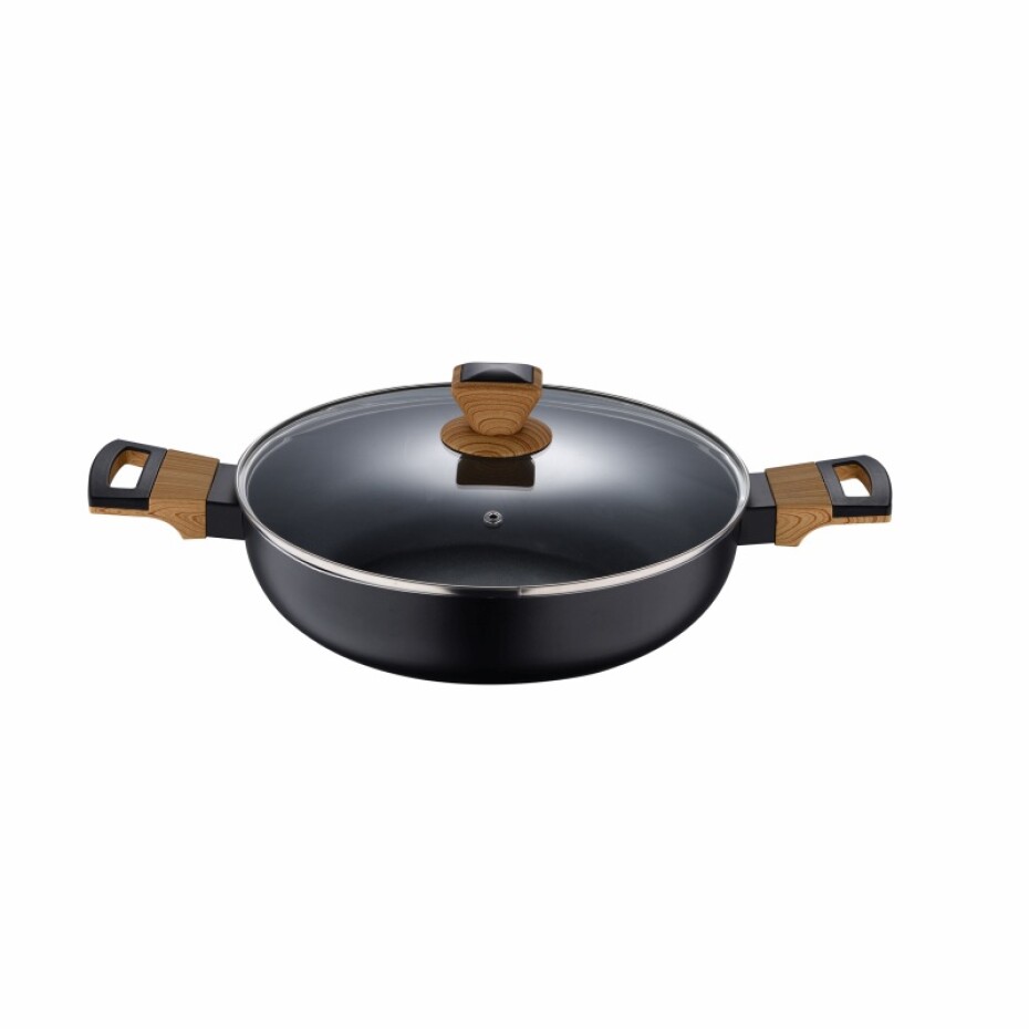 BERGNER Pánev s nepřilnavým povrchem a poklicí 28 cm Earth Black BG-32038-BK - main (7)