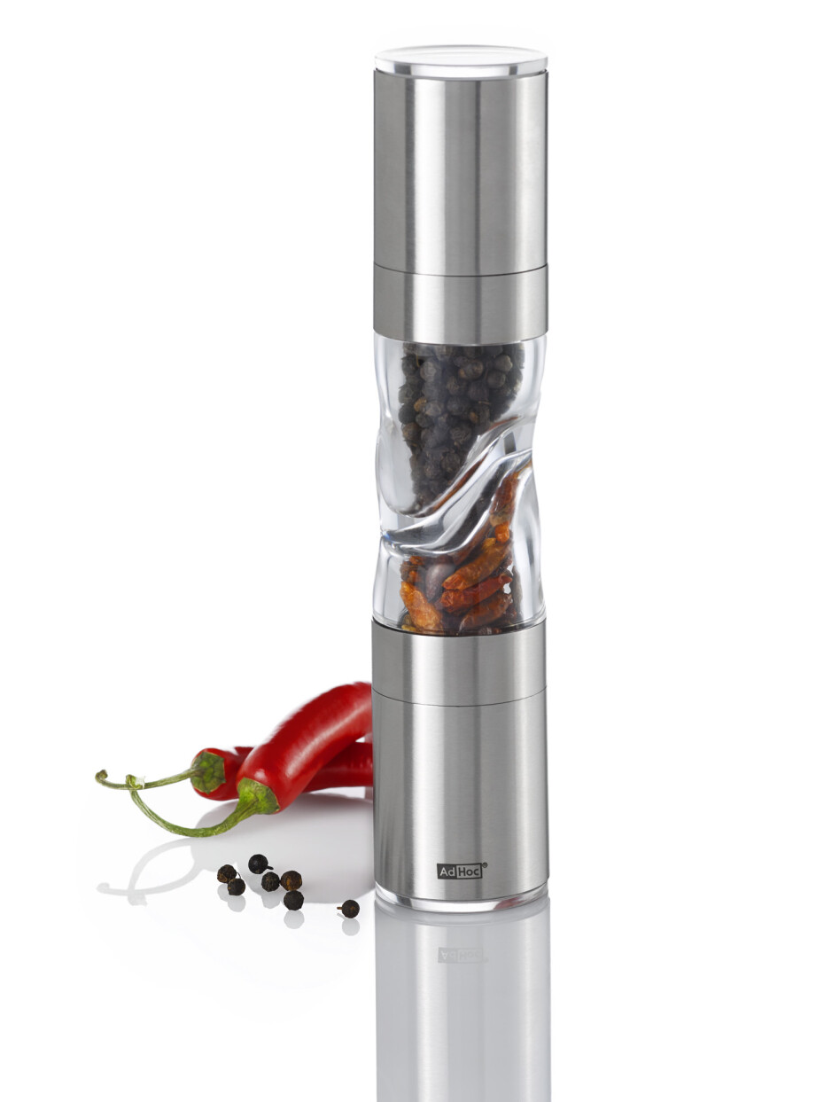AdHoc Mlýnek DUOSPICE sůl/pepř + chilli střední. Dárky k objednávkám, více než 2 000 výdejních míst a 30 dní na vrácení zboží. To vše vám zpříjemní nákup v designovém eshopu Domio. - main (0)