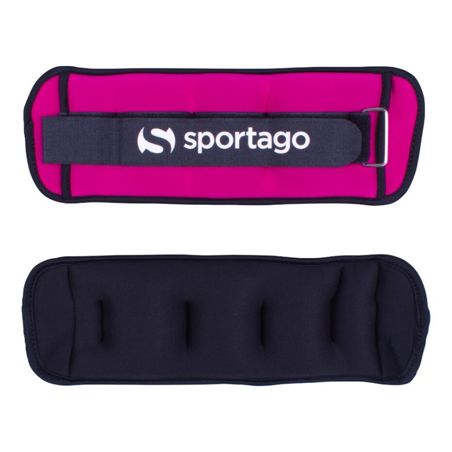 Sportago neoprénová zátěž na zápěstí/kotník 2 x 1,5 kg - růžová - main (3)