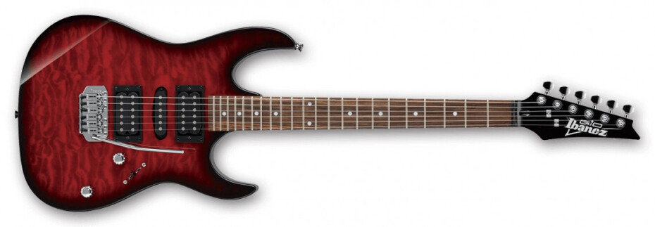 Ibanez GRX70QA Transparent Red Burst - main (0)