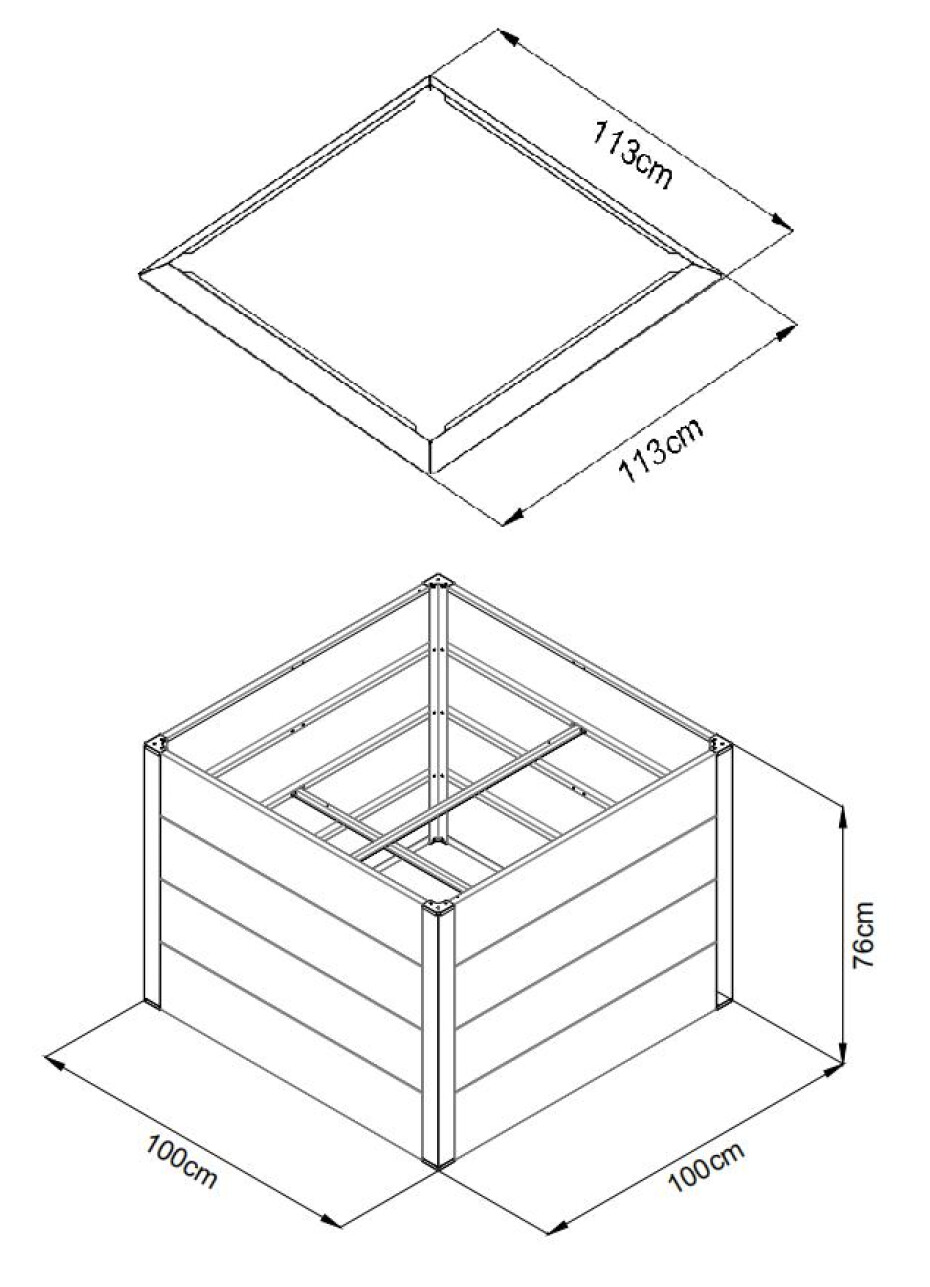Vyvýšený záhon LANITPLAST SNAIL 100 LG2422 - main (2)